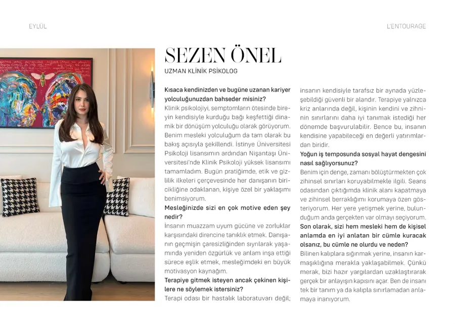 L’Officiel X L’entourage Eylül 2026 Sezen Önel söyleşisi